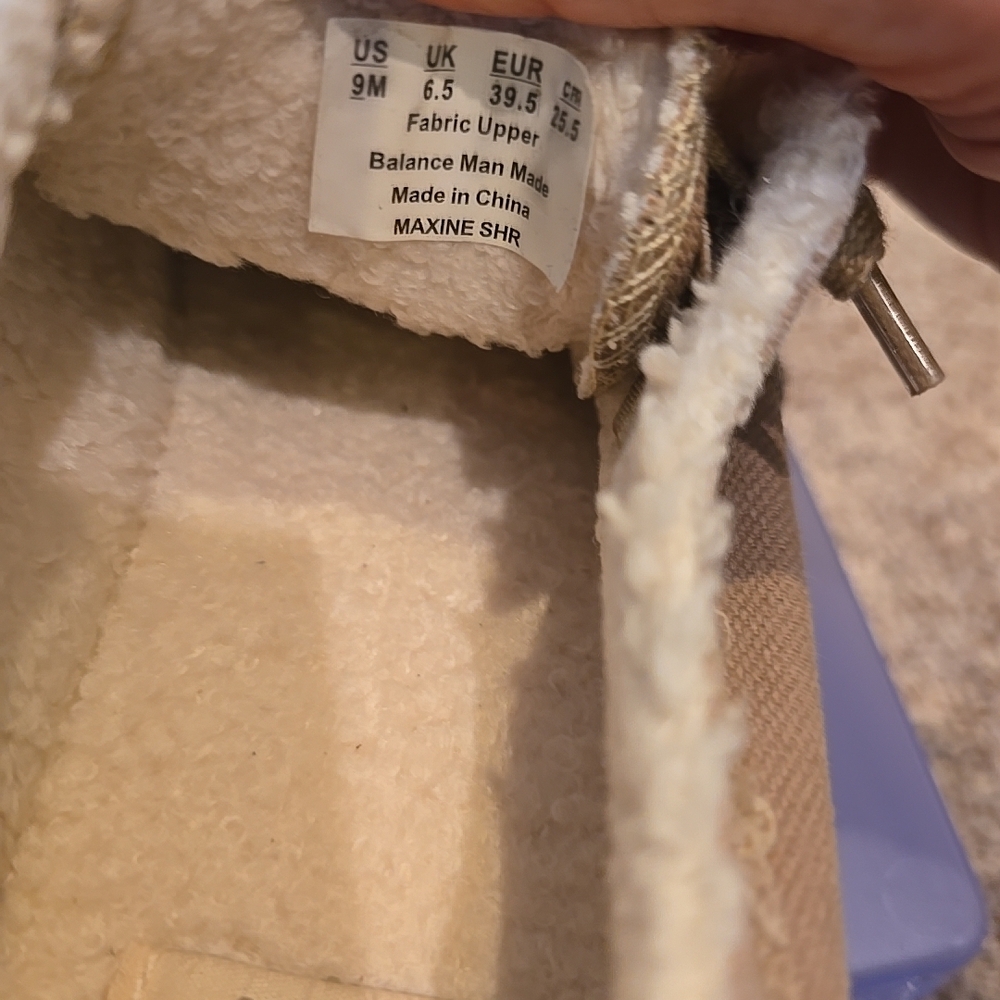 Malibu Cream Fleece-Lined Sneakers - Picture 7 of 8